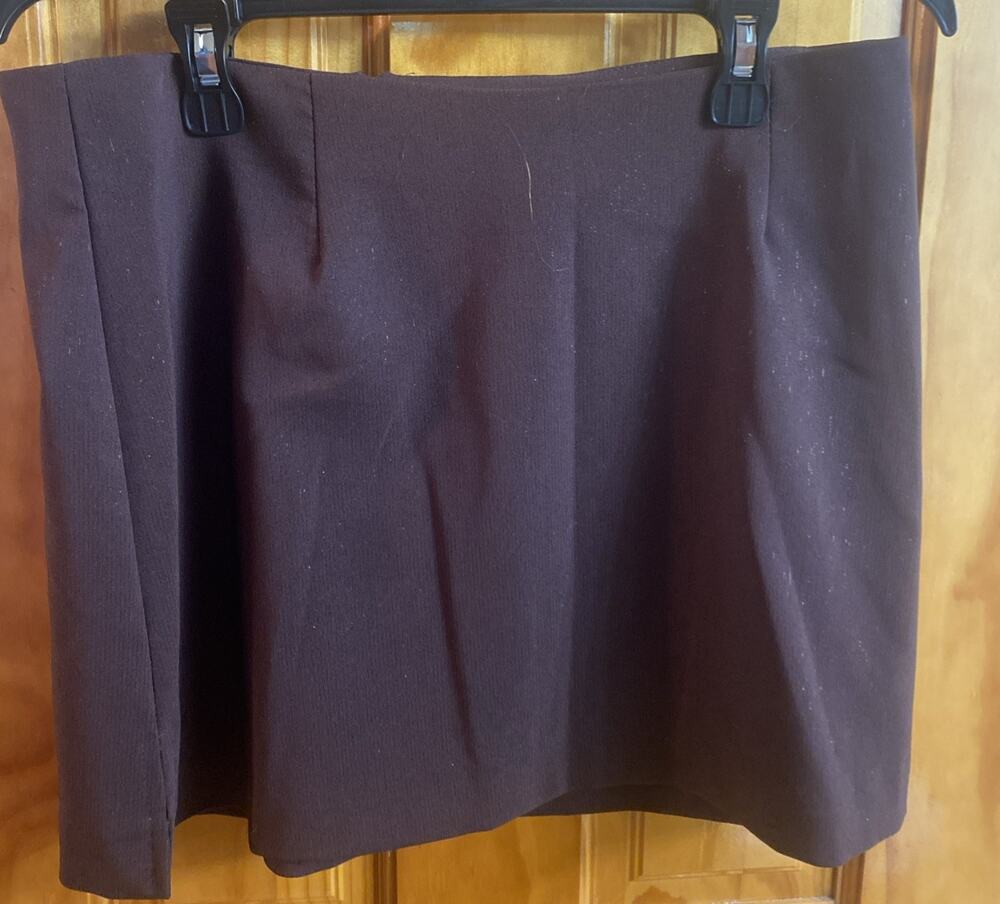 Wearever Royal Chocolate Brown Mini Skirt Womens Size 9 Preppy Schoolgirl Y2KNWT
